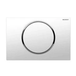Geberit Sigma 10 White + Chrome Flush Plate for UP320/UP720 Cistern - 115.758.KJ.5