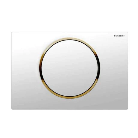 Geberit Sigma 10 White + Gold Flush Plate for UP320/UP720 Cistern - 115.758.KK.5 3 Geberit Sigma 10 White + Gold Flush Plate for UP320/UP720 Cistern - 115.758.KK.5
