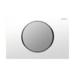 Geberit Sigma 10 White + Matt Chrome Flush Plate for UP320/UP720 Cistern - 115.758.KL.5