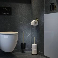 Tiger Tune Freestanding Spare Toilet Roll Holder - Brushed Brass/Black 7 Tiger Tune Freestanding Spare Toilet Roll Holder - Brushed Brass/Black -Jeme Shop 1325535646 D2 460