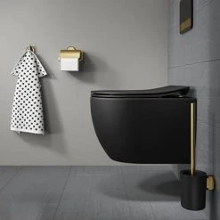 Tiger Tune Toilet Roll Holder with Cover - Brushed Brass/Black 13 Tiger Tune Toilet Roll Holder with Cover - Brushed Brass/Black -Jeme Shop 1326635646 D3 460