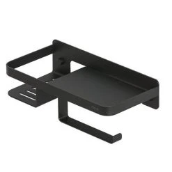 Tiger Caddy Toilet Roll Holder with Shelf - Black -Jeme Shop 1401430746 D3 460