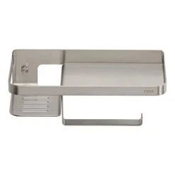 Tiger Caddy Toilet Roll Holder with Shelf - Brushed Stainless Steel -Jeme Shop 1401430946 D4 460