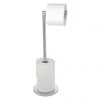 Wenko 2-in-1 Stainless Steel Freestanding Toilet Paper Holder - 19637100