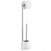 Wenko Avola White Extra Heavy Freestanding Toilet Brush & Roll Holder - 22989100 -Jeme Shop 22989100 p