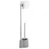 Wenko Avola Grey Extra Heavy Freestanding Toilet Brush & Roll Holder - 22990100 -Jeme Shop 22990100 p