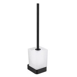 JTP Hix Matt Black Toilet Brush & Holder
