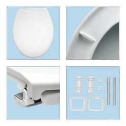 Bemis Oxford Toilet Seat with Adjustable Chrome Hinges - 3900CPT000 -Jeme Shop 3900CPT000 D2 460