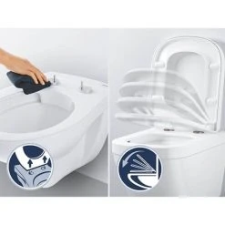 Grohe Euro Soft Close Toilet Seat with Quick Release - 39330001 -Jeme Shop 39493000 D3 460