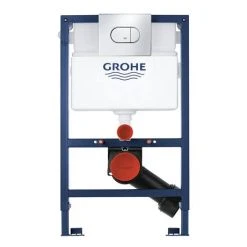 Grohe Solido 0.82m 3 in 1 Set Low Noise Support Frame for Wall Hung WC with Arena Flush Plate - 39843000 -Jeme Shop 39843000 D1 460