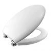 Bemis - Model 5000CP Toilet Seat with Chrome Hinges - White - 5000CP000 -Jeme Shop 5000CP000 P2