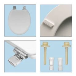 Bemis Chicago Soft Close Toilet Seat with Chrome Hinges 7 Bemis Chicago Soft Close Toilet Seat with Chrome Hinges -Jeme Shop 500CELT000 d2 460