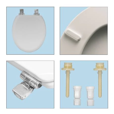 Bemis Chicago Soft Close Toilet Seat with Chrome Hinges 5 Bemis Chicago Soft Close Toilet Seat with Chrome Hinges - Image 3