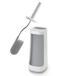 Joseph Joseph Flex Plus Smart Toilet Brush & Holder with Storage Caddy - White/Grey - 70516