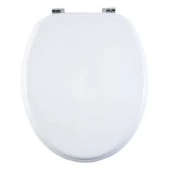 Aqualona White Wooden MDF Toilet Seat - 77573