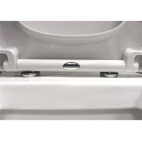 Euroshowers ONE Seat Long Elongated D-Shape Soft Close Toilet Seat - White - 88310 8 Euroshowers ONE Seat Long Elongated D-Shape Soft Close Toilet Seat - White - 88310 - Image 6