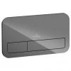 Villeroy and Boch ViConnect Glass Glossy Grey Dual Flush Plate - 922400RA -Jeme Shop 922400RA P