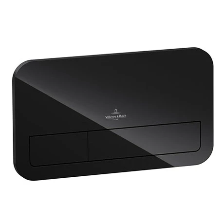 Villeroy and Boch ViConnect Glass Glossy Black Dual Flush Plate - 922400RB 3 Villeroy and Boch ViConnect Glass Glossy Black Dual Flush Plate - 922400RB