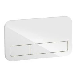 Villeroy and Boch ViConnect Glass Glossy White Dual Flush Plate - 922400RE