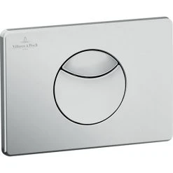 Villeroy and Boch ViConnect Brushed Chrome Dual Flush Plate - 92248569