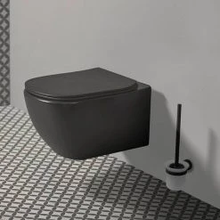 Ideal Standard Silk Black IOM Toilet Brush & Holder -Jeme Shop A9119XG D2 460