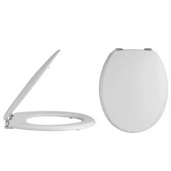 Alaska Traditional Toilet Seat with Chrome Hinges - AL32