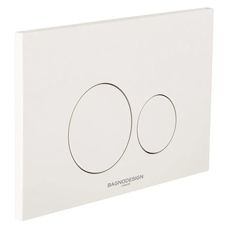BagnoDesign Aquaeco Gloss White Dual Flush Plate with Round Buttons 3 BagnoDesign Aquaeco Gloss White Dual Flush Plate with Round Buttons