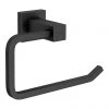 Arezzo Matt Black Square Toilet Roll Holder -Jeme Shop AZB31 p