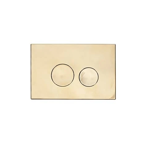 Arezzo Compact Concealed Cistern with Brushed Brass Flush Plate - Round Buttons 4 Arezzo Compact Concealed Cistern with Brushed Brass Flush Plate - Round Buttons - Image 2