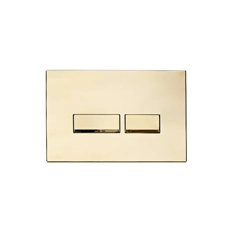 Arezzo Compact Concealed Cistern with Brushed Brass Flush Plate - Square Buttons 4 Arezzo Compact Concealed Cistern with Brushed Brass Flush Plate - Square Buttons - Image 2