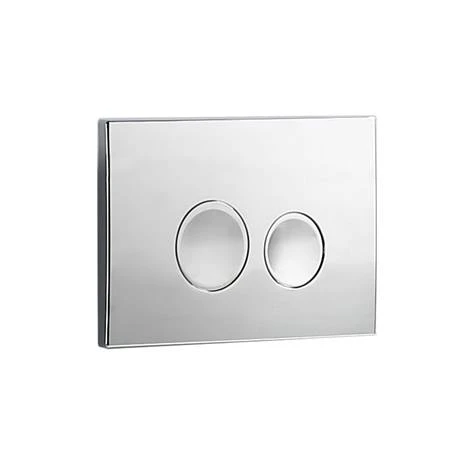 Arezzo Compact Concealed Cistern with Polished Chrome Flush Plate - Round Buttons 4 Arezzo Compact Concealed Cistern with Polished Chrome Flush Plate - Round Buttons - Image 2