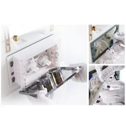 Arezzo Compact Concealed Cistern with Polished Chrome Flush Plate - Round Buttons 12 Arezzo Compact Concealed Cistern with Polished Chrome Flush Plate - Round Buttons -Jeme Shop AZCCCHRR d4 460