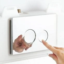 Arezzo Compact Concealed Cistern with Gold Flush Plate - Round Buttons 11 Arezzo Compact Concealed Cistern with Gold Flush Plate - Round Buttons -Jeme Shop AZCCGLD n d3 460