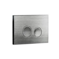Arezzo Compact Concealed Cistern with Brushed Gunmetal Grey Flush Plate - Round Buttons -Jeme Shop AZCCGUNR d1 460