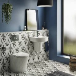 Arezzo Compact Concealed Cistern with Brushed Gunmetal Grey Flush Plate - Round Buttons -Jeme Shop AZCCGUNR D5 460