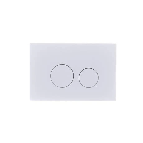 Arezzo Compact Concealed Cistern with White Flush Plate - Round Buttons 4 Arezzo Compact Concealed Cistern with White Flush Plate - Round Buttons - Image 2