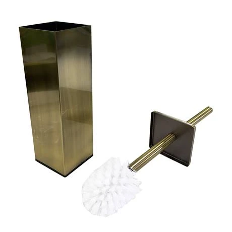 Arezzo Square Toilet Brush Antique Brass 4 Arezzo Square Toilet Brush Antique Brass - Image 2