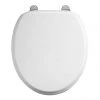 Burlington Standard Gloss White Toilet Seat - S13 -Jeme Shop Burlington Gloss White Toilet Seat with Chrome hinges S13 p
