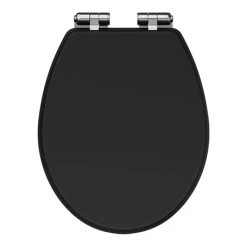 Carlton Soft Close Toilet Seat with Chrome Hinges - Various Colour Options