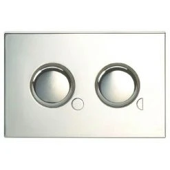 Twyford Dual Flush Mini Plate Push Button - Chrome