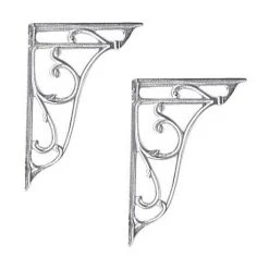 Hudson Reed Ornate Cistern Brackets - Chrome - FA322