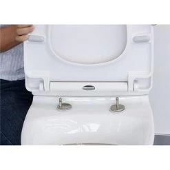 Euroshowers - ONE Seat Universal Soft Close Toilet Seat - White - 83311 -Jeme Shop Euroshowers Opal ONE Seat Universal Soft Close Toilet Seat White 83311 d2 375