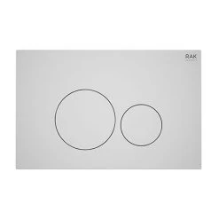 RAK Ecofix Matt White Dual Flush Plate with Round Buttons