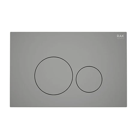 RAK Ecofix Matt Grey Dual Flush Plate with Round Buttons 3 RAK Ecofix Matt Grey Dual Flush Plate with Round Buttons