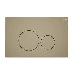 RAK Ecofix Matt Cappuccino Dual Flush Plate with Round Buttons