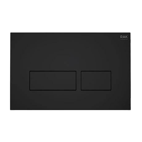 RAK Ecofix Matt Black Dual Flush Plate with Rectangular Buttons 3 RAK Ecofix Matt Black Dual Flush Plate with Rectangular Buttons
