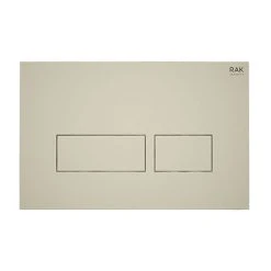 RAK Ecofix Matt Greige Dual Flush Plate with Rectangular Buttons