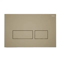 RAK Ecofix Matt Cappuccino Dual Flush Plate with Rectangular Buttons