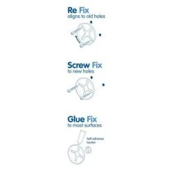 Croydex - Worcester Flexi-Fix Toilet Roll Holder - QM461141 -Jeme Shop Flexi fix 5 460
