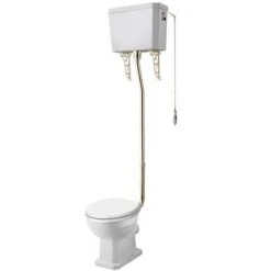 Gold High Level Traditional WC Flush Pipe Kit -Jeme Shop Gold High Level Traditional WC Flush Pipe Kit d1 460